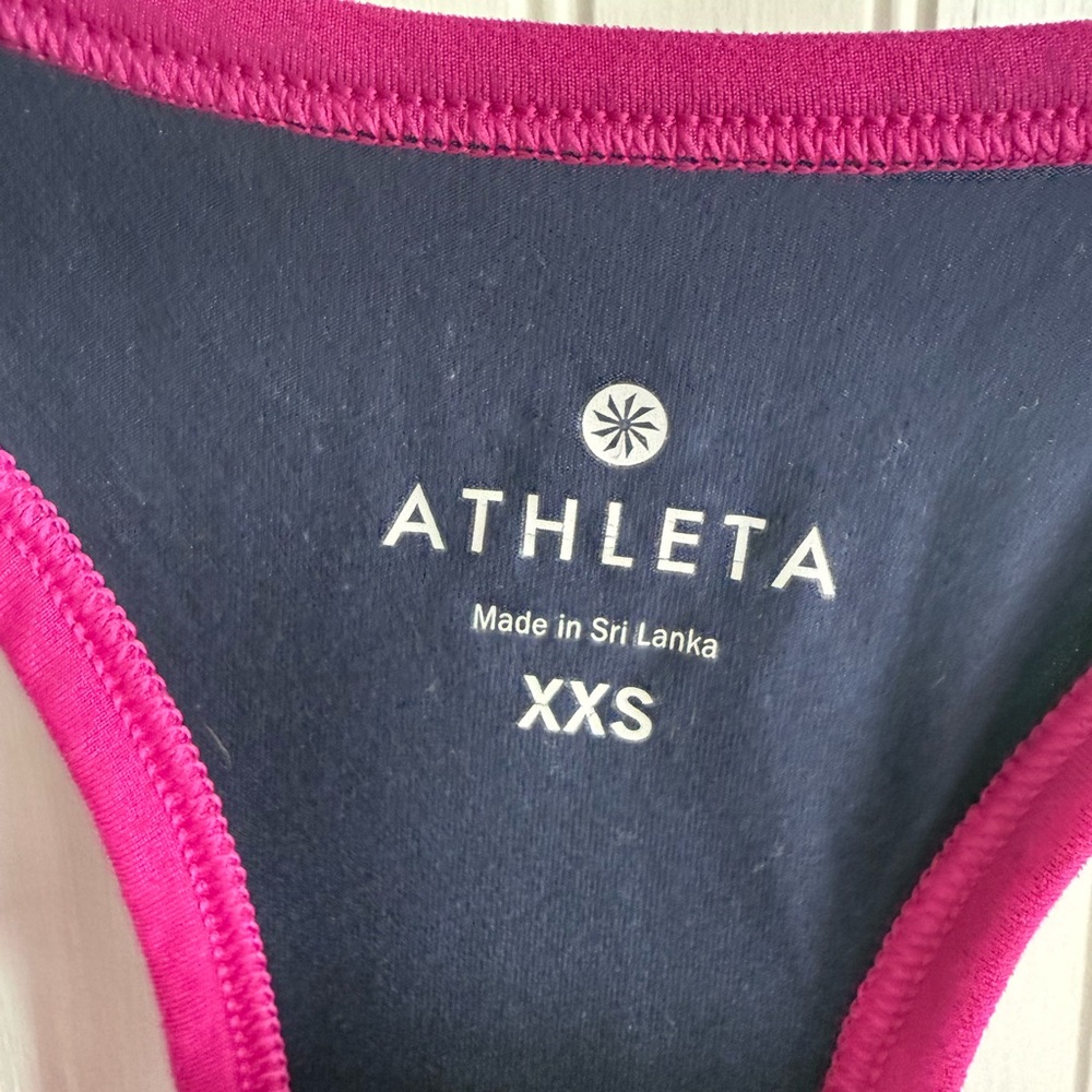 Athleta Pink Tank Top XXS Racerback - Picture 3 of 3